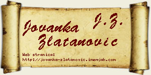 Jovanka Zlatanović vizit kartica